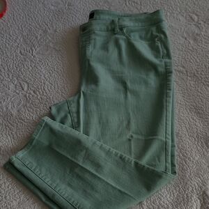 Talbots Slim Ankle Jeans Green 20W